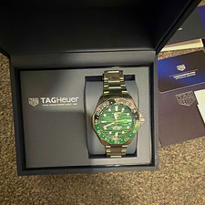 TAG Heuer Aquaracer 300m Chronograph GMT Auto 42mm Green & Black Dial