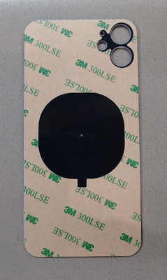 Back vetro Scocca Posteriore Per iPhone 15 Pro Max Compatibile Magneti Nero Grig