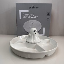 Ghost Chip & Dip Snack Dish Novelty Halloween Kitchen Table Spooky Decoration