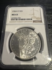 1904 O MORGAN DOLLAR MS 63