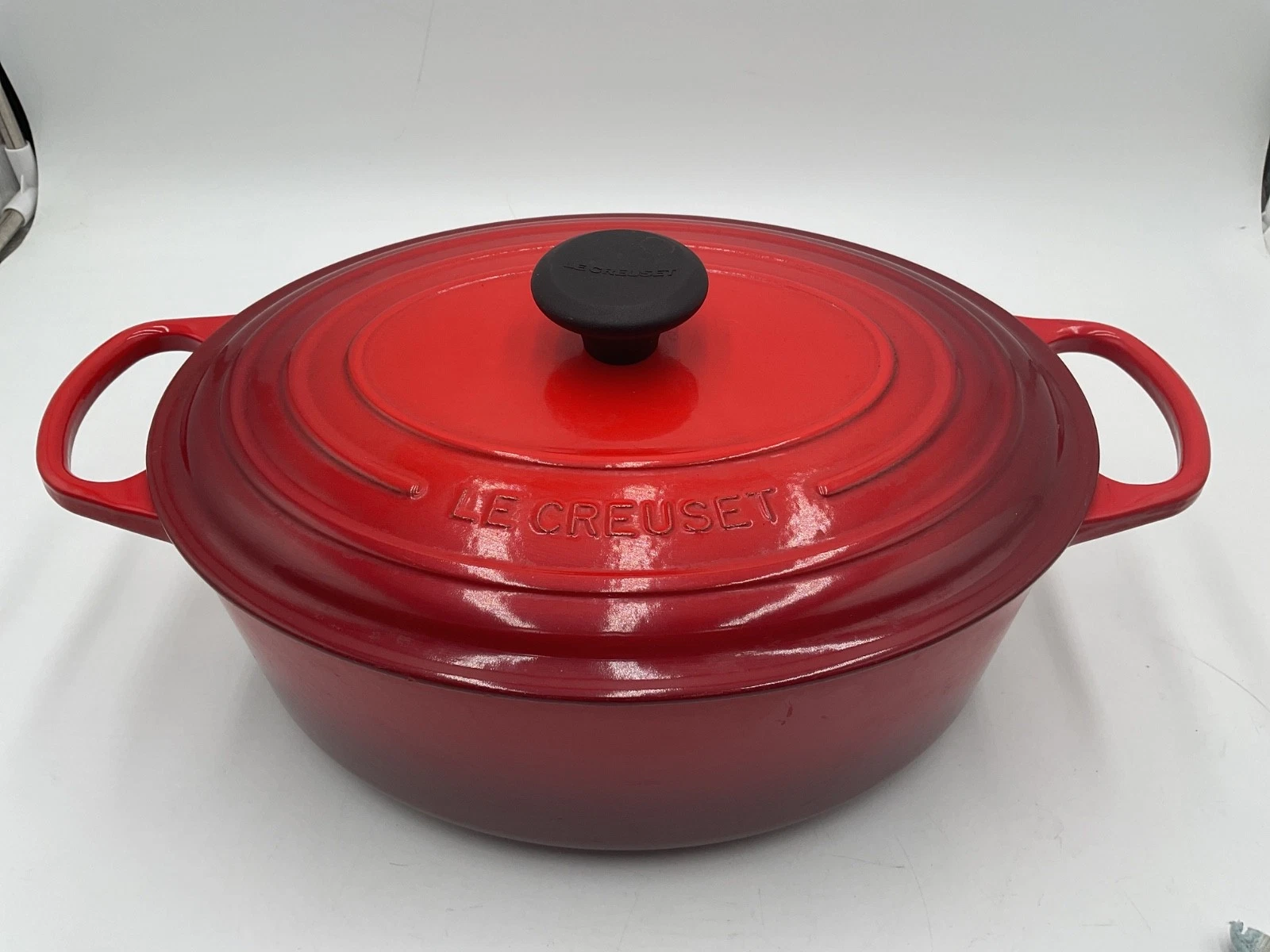Le Creuset 31 (6.75 qt) Red Enameled Cast Iron Oval Dutch Oven