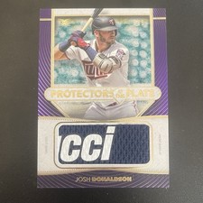 2021 Topps Definitive Josh Donaldson Logo Patch Game Used /5 Twins PPR-JD