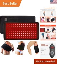 Portable Red Infrared Light Therapy Pad - Pain Relief for Back, Knee, and More