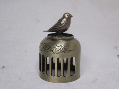 ornate solid metal bird magpie lid cover top part only decorative topper accent
