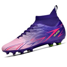 WEJIESS Scarpe da Calcio Uomo High Top Spikes,Tacchetti Teenager Training