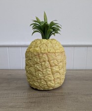 Vintage Plastic Pineapple Ice Bucket Plastic Inner Foam Insulation - Home Bar
