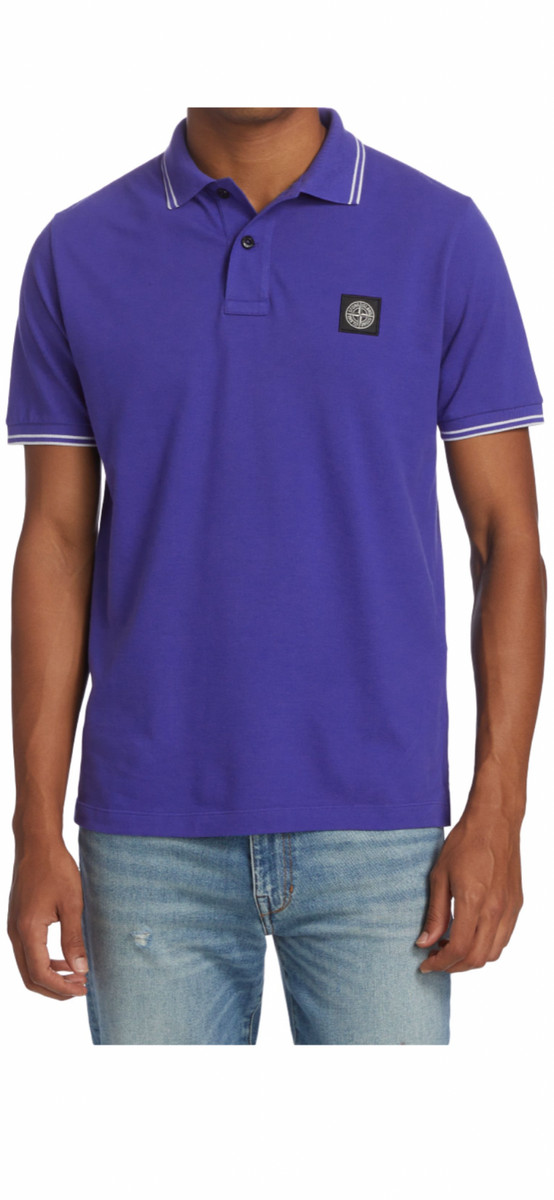 stone island polo light blue