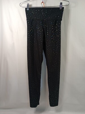 Cut the Frills Women's Size Small Irredescent Stars Leggings Workout EUC
