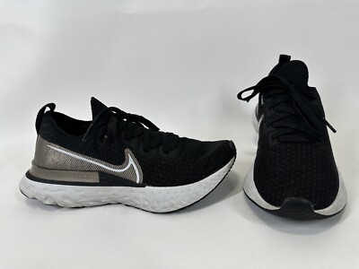Nike React Infinity Run Flyknit Premium Black Gold Womens Size 7 CZ2861-001