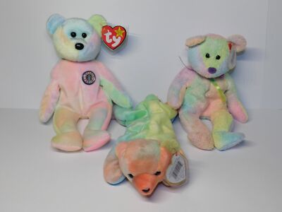 ty BEANIE Babies Collection: Sammy Groovy Birthday Bear 99 / Bär / unbespielt