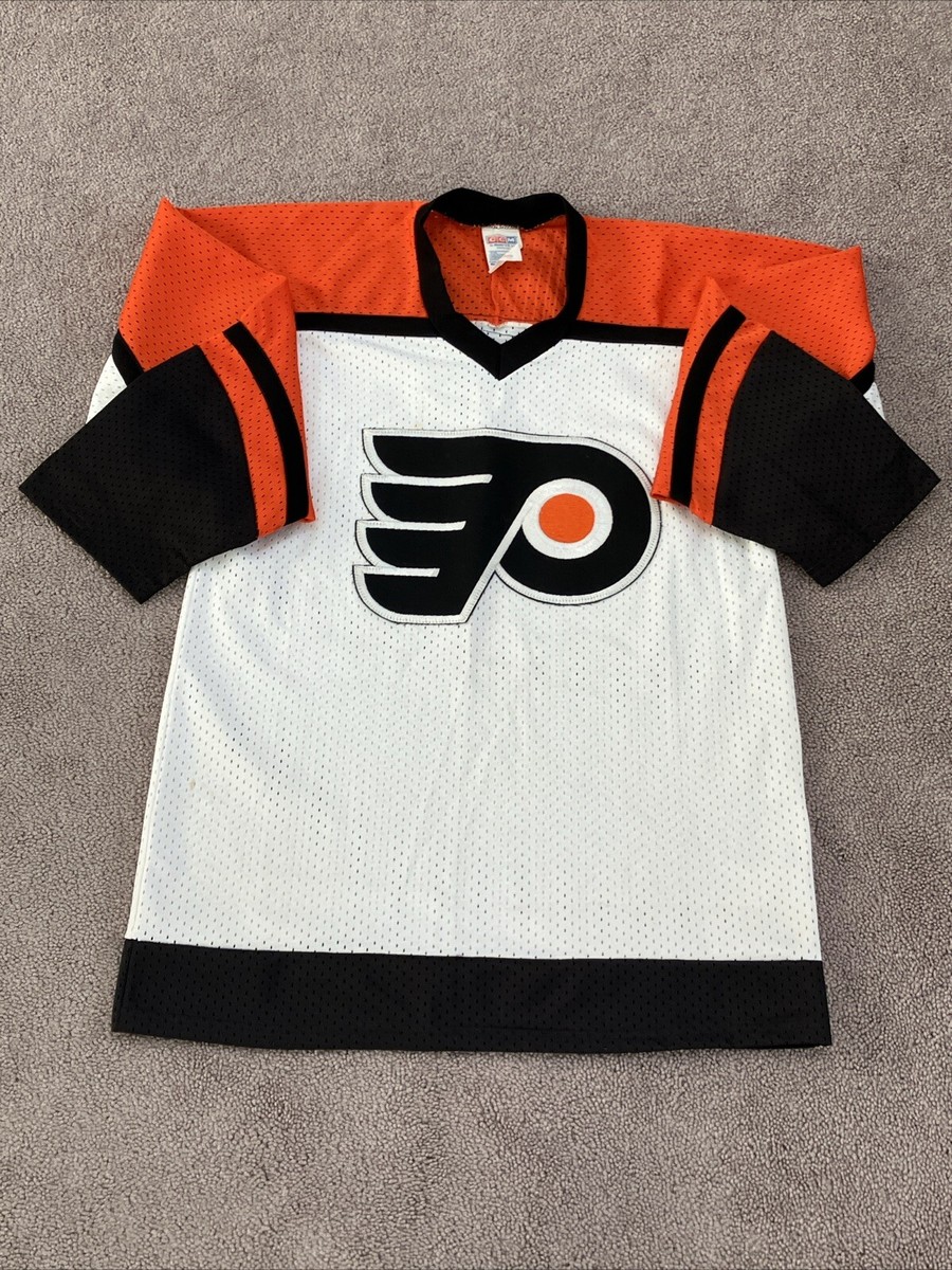 Maillot Vintage CCM Maska Philadelphia Flyers NHL - Fabriqué USA - Taille M - Orange