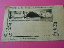 Caricature 1967  Exposition Bandes Dessinées au musée des Arts déco De Gaulle