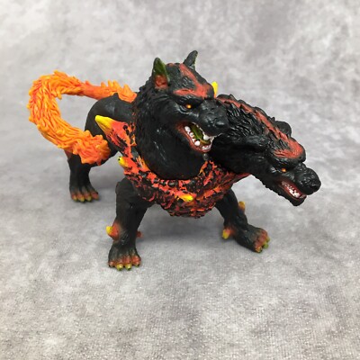 Schleich Eldrador Creatures Hellhound Lava Monster Mythical 2 Headed Dog 2017