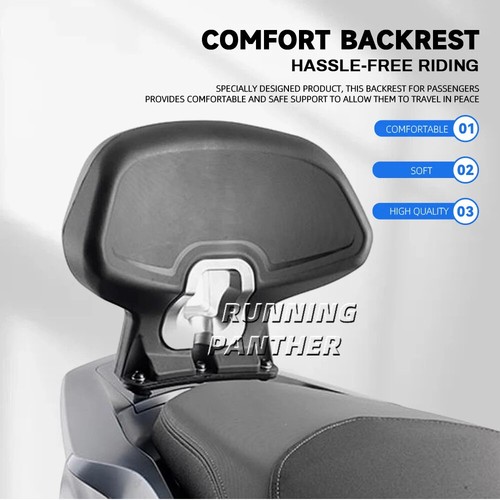 FOR HONDA PCX125 2014-2020 PCX150 Passenger Seat Backrest Cushion Back Rest Pad - Picture 7 of 9