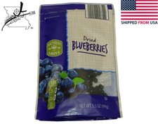 3.5 Ounces Dried Blueberries Resealable Plastic Pouch 3.5 OZ Blueberry Fruit Bag