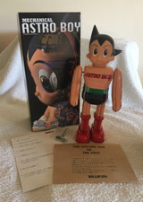 Billikken Shokai ASTRO BOY tin robot Vintage Clockwork Tin Toy with Box Japan