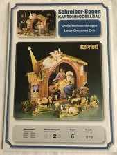 Schreiber Bogen gro&szlig;e Weihnachtskrippe Karte Modellbausatz 39cm x 22cm x 35cm
