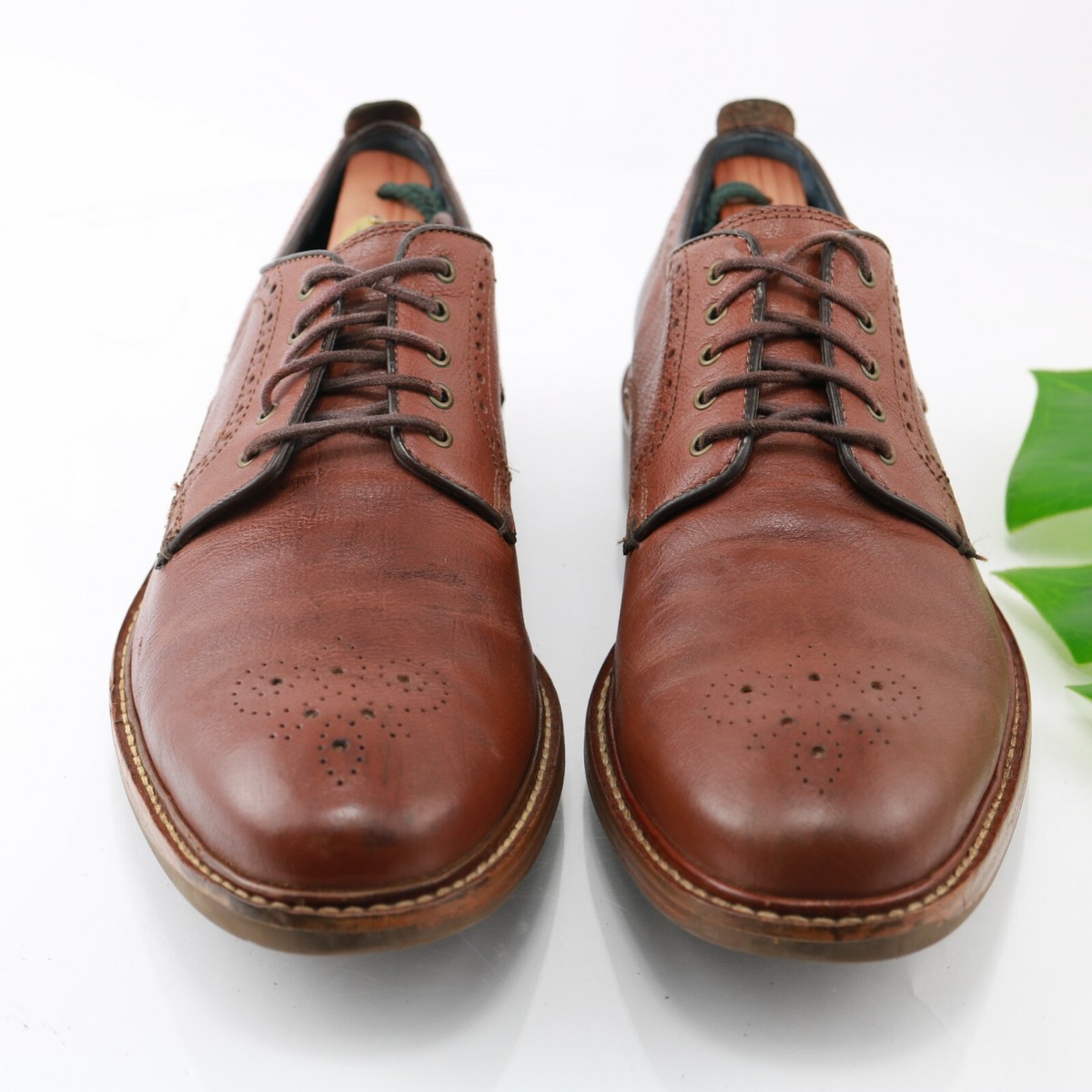 Cole Haan Mens Kennedy Grand Oxford Size 8.5 M Cognac Tan Leather Medallion Shoe Cole Haan Mens Kennedy GrandOs Oxford Size 8.5 M Cognac  main image 2