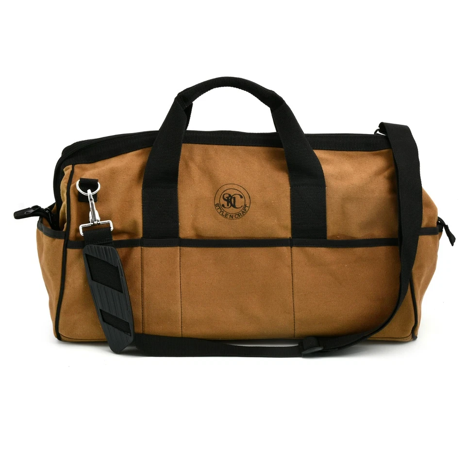 Style n Craft 97012 - 25 Pocket - 20" Tool Bag in Heavy Duty Waterproof Canvas - Image 2 of 4