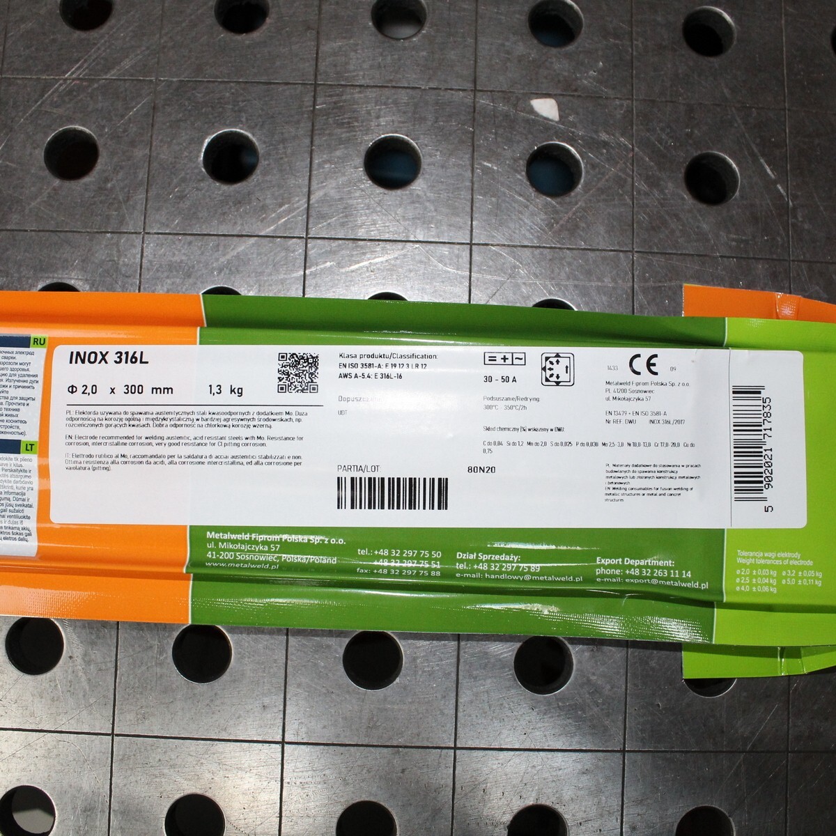 Schweißelektroden Edelstahl 318 V4A 1,6 mm rutilumhüllt, 4,69