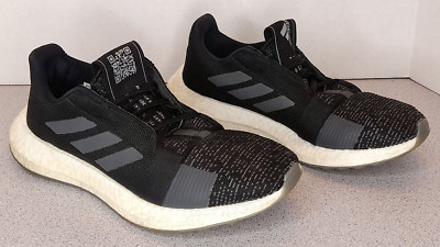 Womens Adidas Senseboost GO Running Shoes EG0943 Black Grey White Shoes Size 8.5