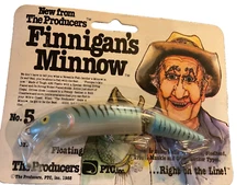THE PRODUCERS FINNIGAN’S MINNOW NIP No.5 943. Blue with black stripes 943