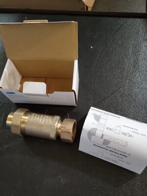 Zurn Wilkins 700XL Dual Check Valve, 3/4" FNPT X 3/4" MNPT | ASSE Listed, Lead-Free, Bronze Body