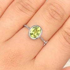 Peridot Gemstone 925 Sterling Silver Wedding Handmade Ring Gift For Him D-951