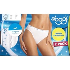 Sloggi 100 TAI mutande donna bianche slip CONFEZIONE DA 2 PEZZI Sloggi