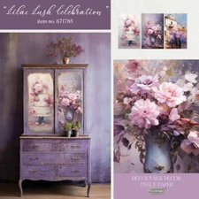 Lilac Lush Celebration | Decoupage 19" x 30" Tissue Pack | Redesign with Prima