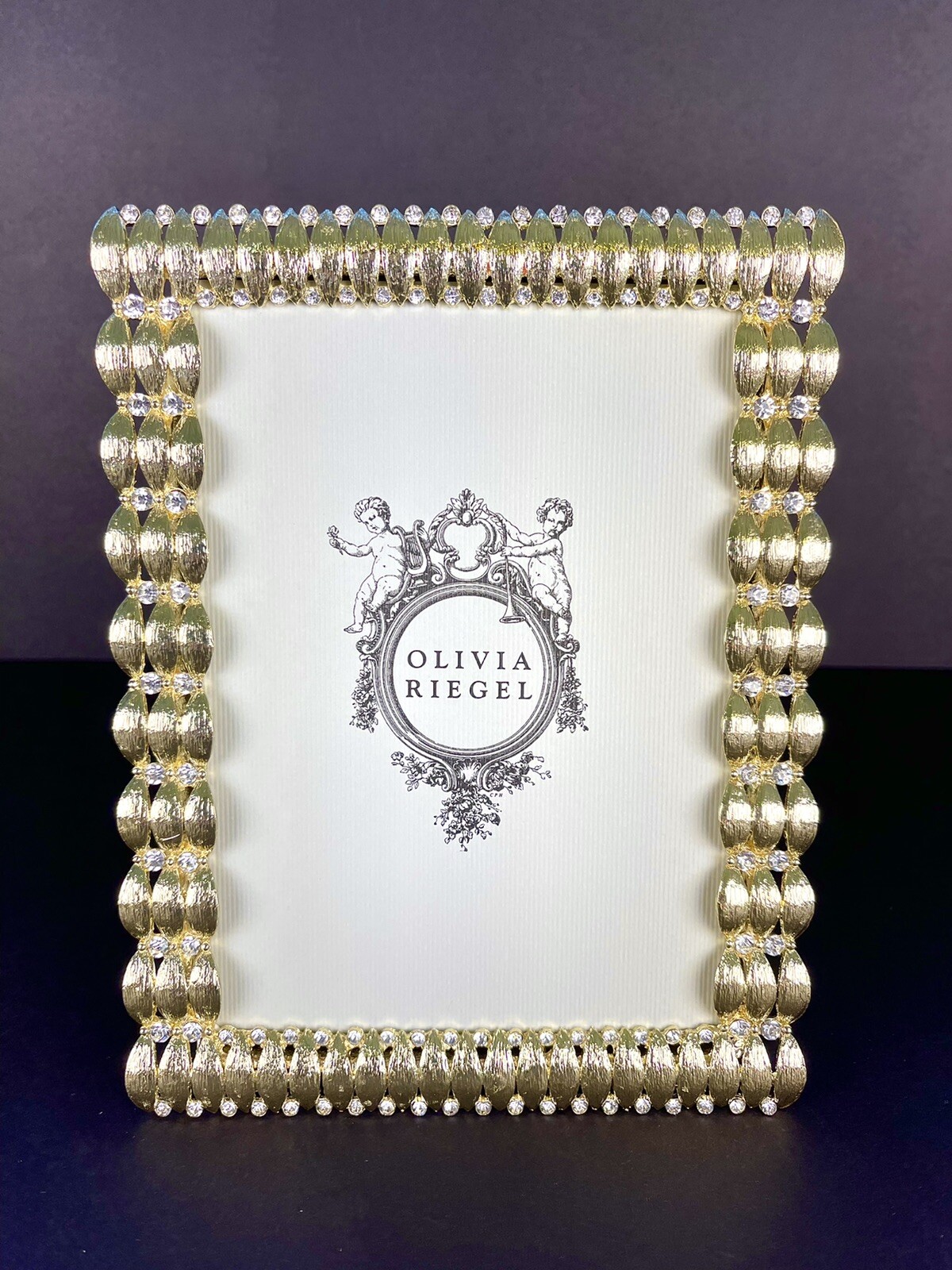 Olivia Riegel Crystal "Gold Darby" 5x7 Photo Frame New in Box eBay