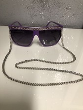 Diva Style CHAIN TRIIM, PURPLE GRADIENT, Flat Top SUNGLASSES