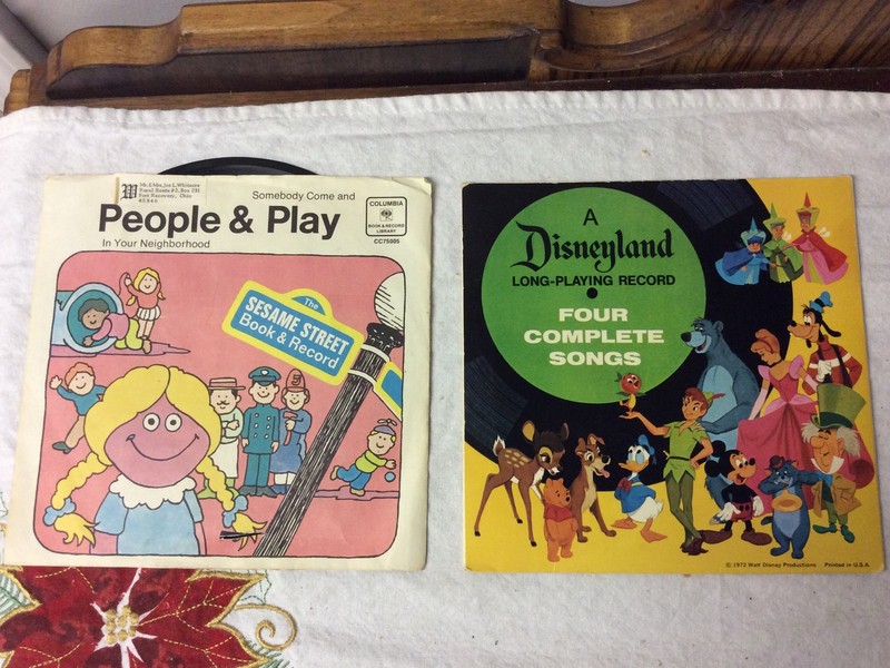 2 Vintage Children’s Records Sesame Street 45 rpm And Winnie The Pooh 33&1/3rpm