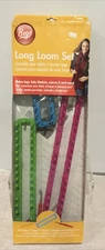 Boye Long Loom set of 3 Knitting Looms 1 Hook Instructions Opened