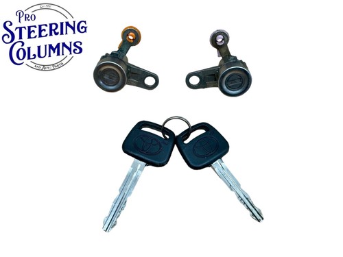 00-06 TOYOTA TUNDRA DRIVER & PASSENGER DOOR LOCK CYLINDER SET 2 KEYS USED OEM