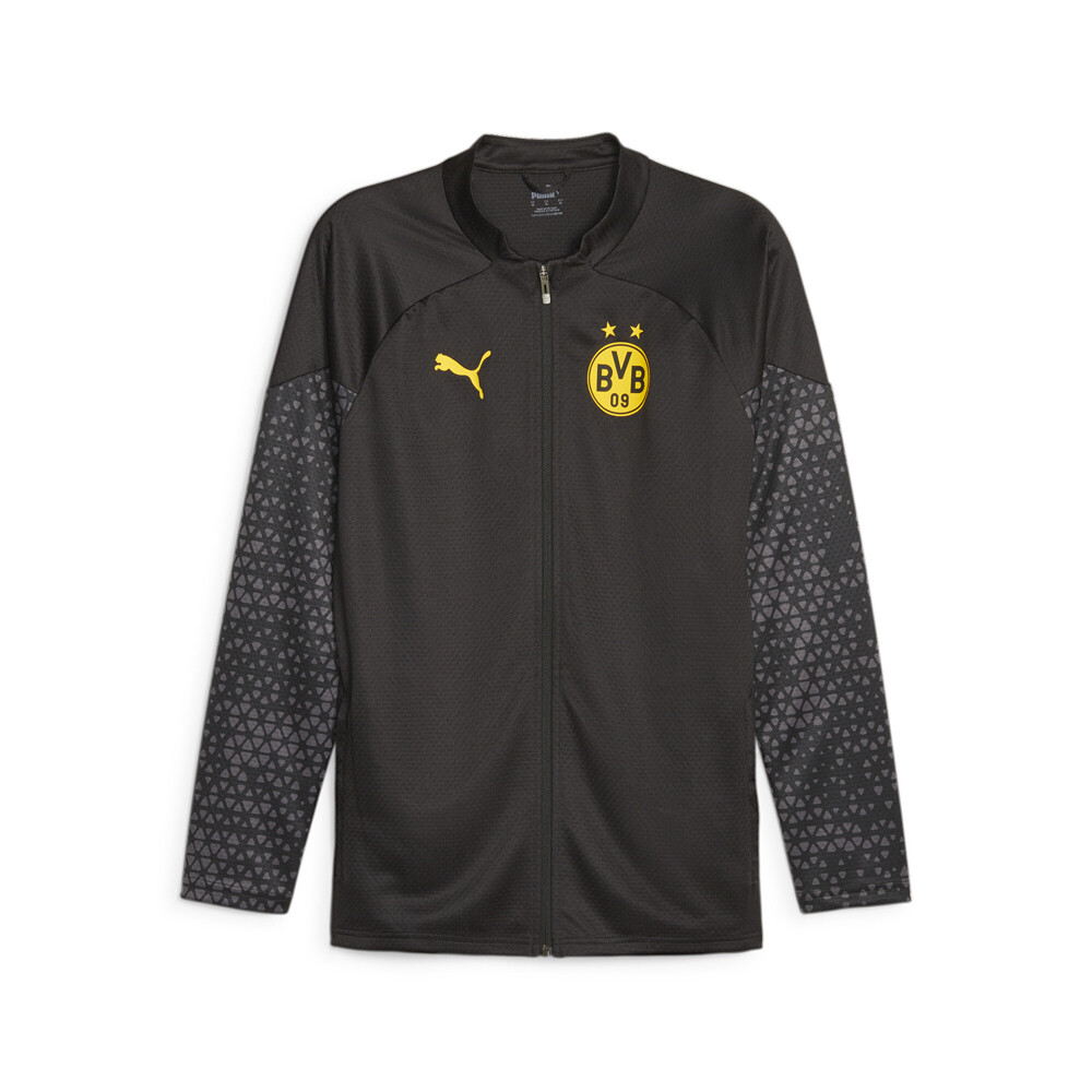 Мужская тренировочная куртка на молнии Puma Bvb, размер M, Повседневная спортивная верхняя одежда 7718300