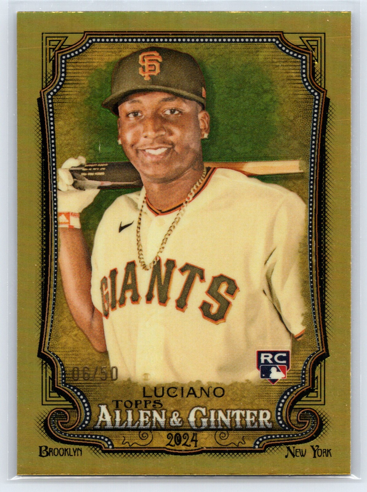 2024 Topps Allen & Ginter Marco Luciano #79 Chrome Gold RC Giants /50