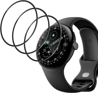 3X 3D Schutzglas für Google Pixel Watch 4 45 mm / 41 mm Hartglas Full CURVED