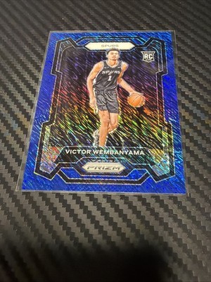 2023 VICTOR WEMBANYAMA Panini Prizm BLUE SHIMMER FOTL Rookie /35 