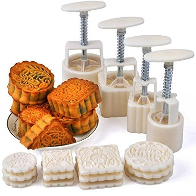 #ad #ad VOVOV Mid Autumn Festival Hand Pressure Moon Cake Mould With 12 Pcs Mode Pattern $14.69