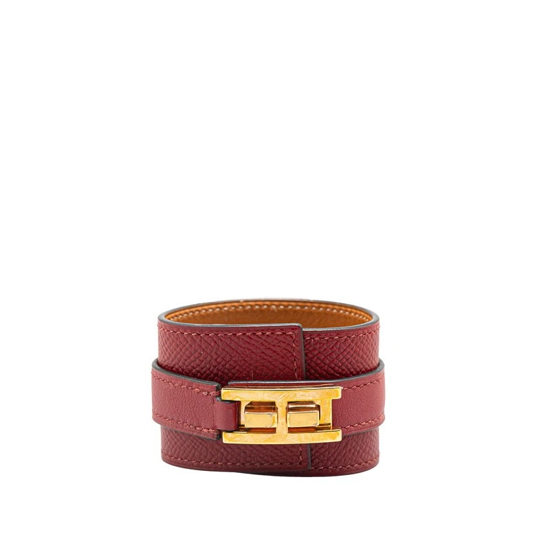 HERMÈS Bracciale HERMES Drag Rosso Vauge Epson Placcato Donna