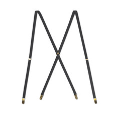 Men's X Style Suspenders, Many Colors, Gold Toned Stainless Clips, USA Made