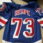 Matt Rempe New York Rangers #73 Signed NHL Hockey Jersey - Blue