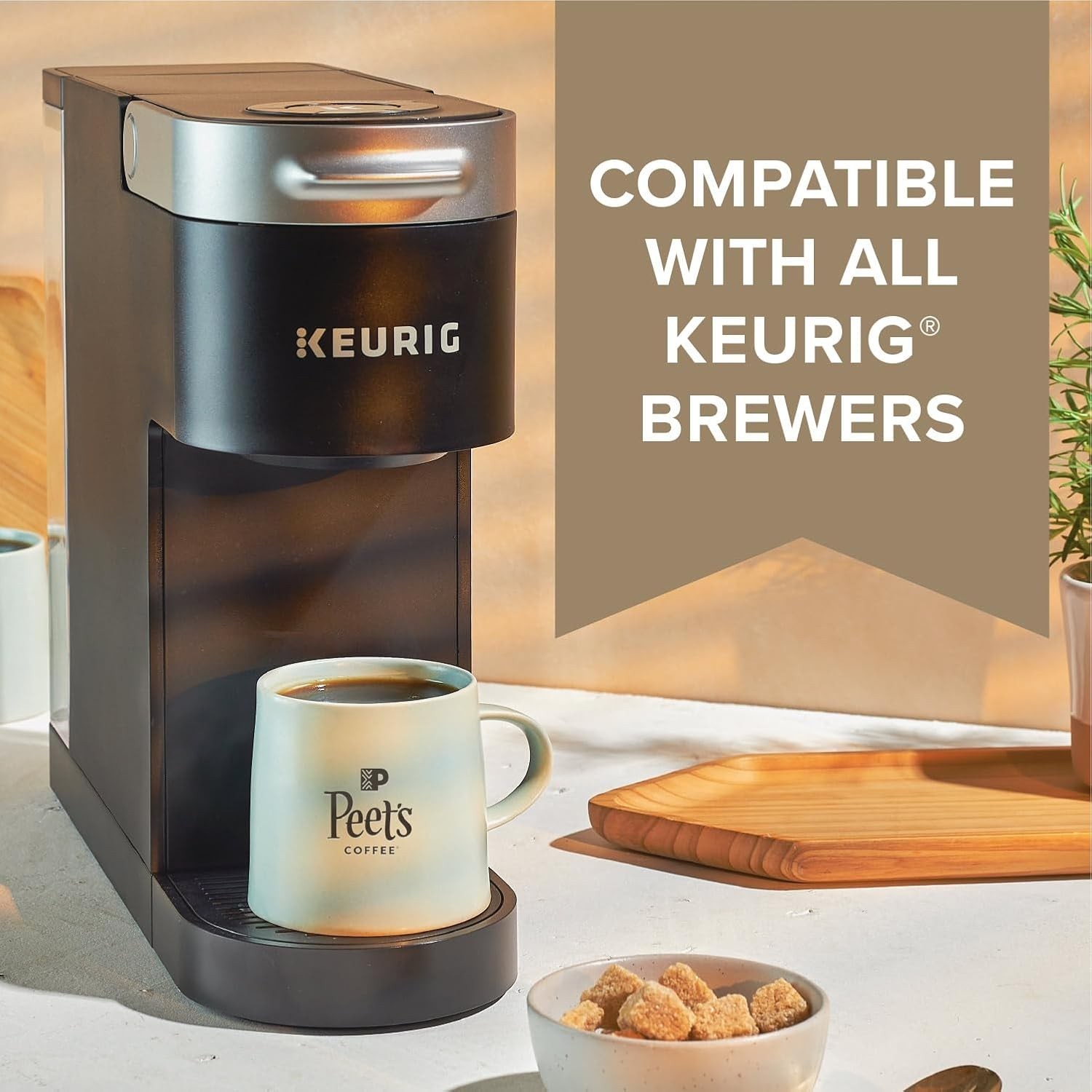Peet's Coffee, Dark Roast Decaf Keurig K-Cup Pods - Decaf House Blend 88 Count
