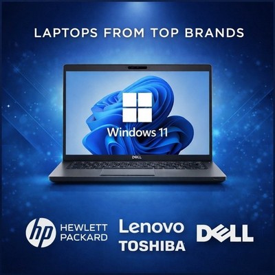Günstiger Laptop Windows 11 Intel i3/i5 8 GB RAM SSD WLAN Webcam UK Ladegerät