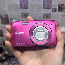 Nikon COOLPIX S3500 20.0MP 7x Zoom Compact Digital Camera Pink w/ Battery
