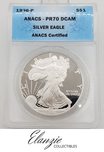 1996-P American Silver Eagle ANACS PR70 DCAM