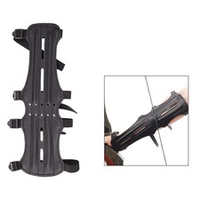 Leather Arm Guard for Bow and Arrow Extended Length Colour Black 30x13cm