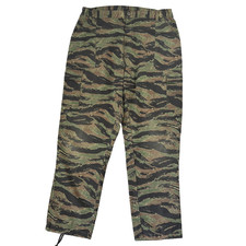 Tiger Stripe Camo Cargo Pants Mens 36x32 Green Canvas Relaxed Bdu Military