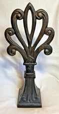 Cast Iron Cathedral Finial  Fan and Scroll Salvage Decor 18 inches EUC